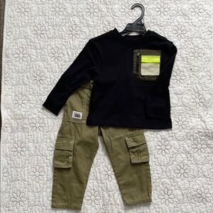 Old Navy Black Long Sleeve Tee and Baggy Pants set